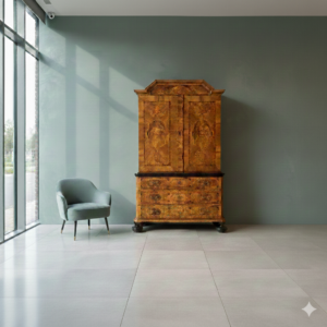 Schrank Kabinettschrank Barock 1770 Nussbaum