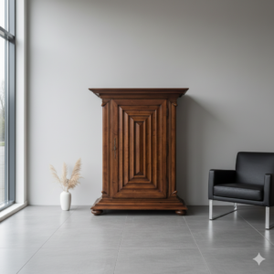 Wellenschrank Schrank Neubarock Nussbaum 1,51 m