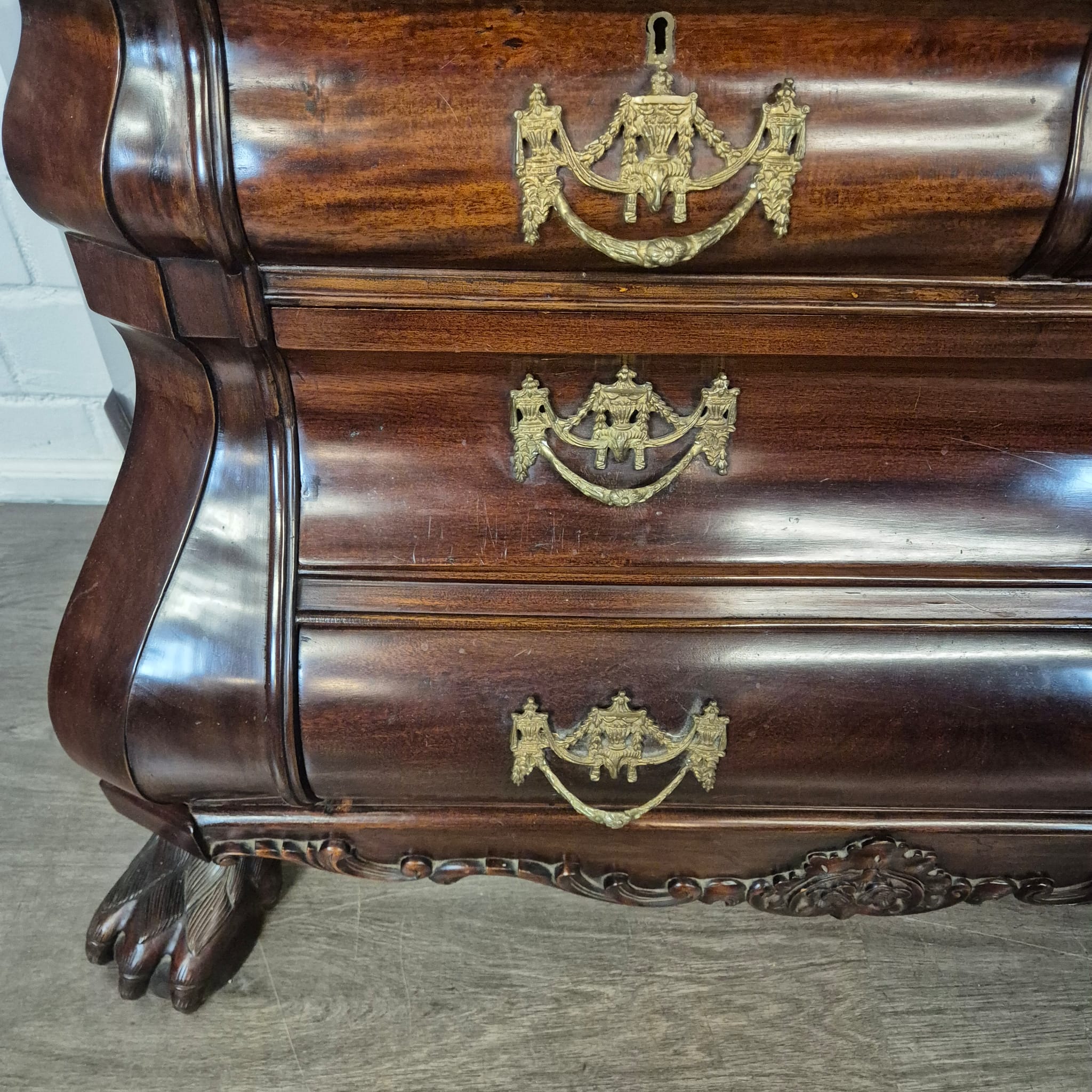 Vitrine Geschirrschrank Neubarock Mahagoni – Bild 6