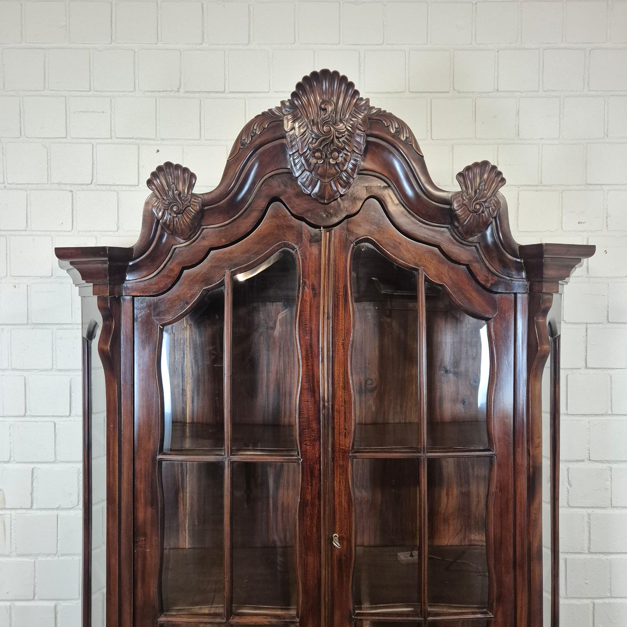 Vitrine Geschirrschrank Neubarock Mahagoni – Bild 8