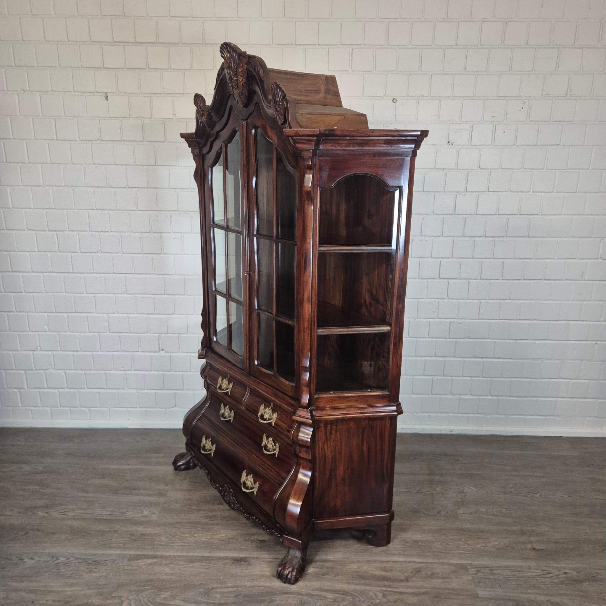 Vitrine Geschirrschrank Neubarock Mahagoni – Bild 5