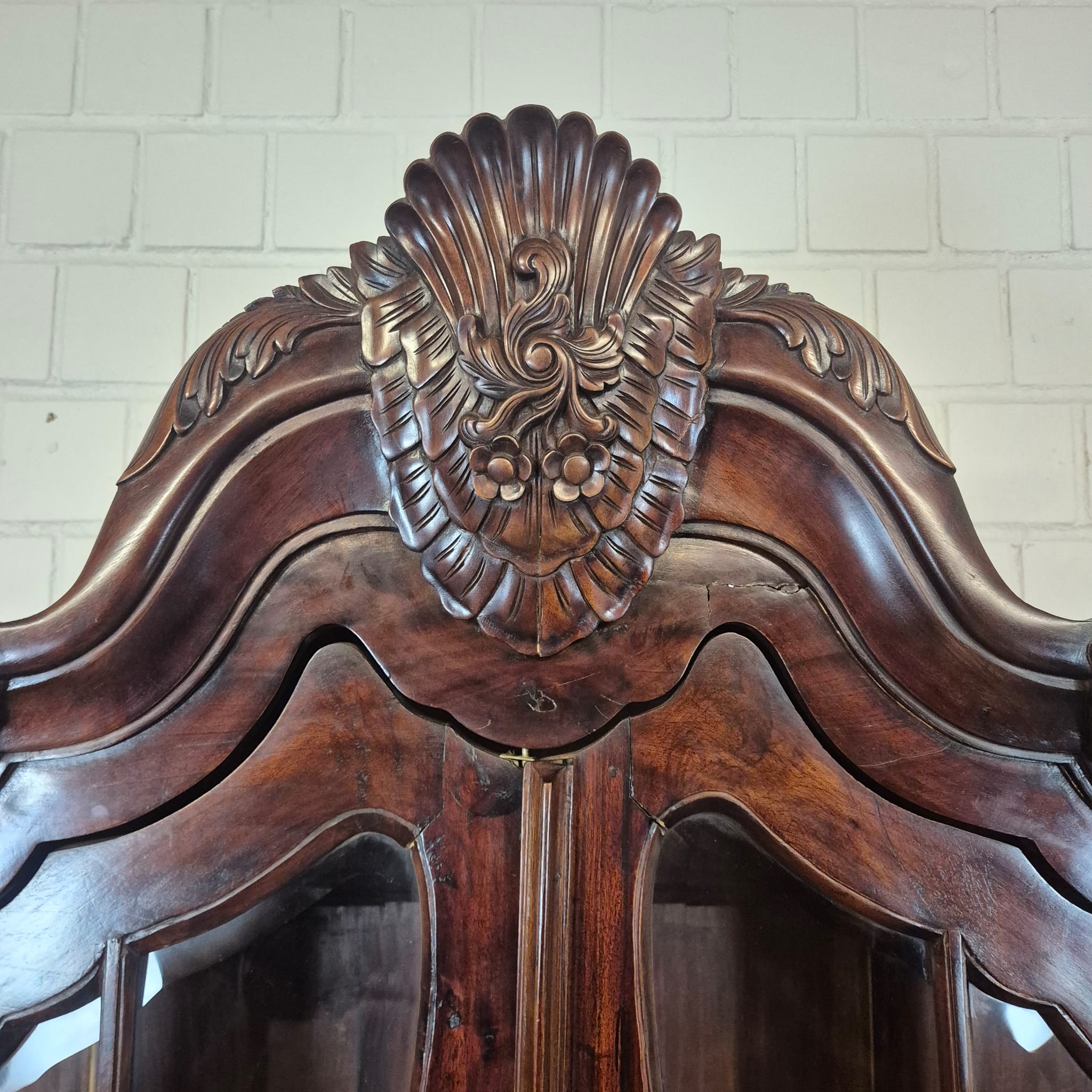 Vitrine Geschirrschrank Neubarock Mahagoni – Bild 9