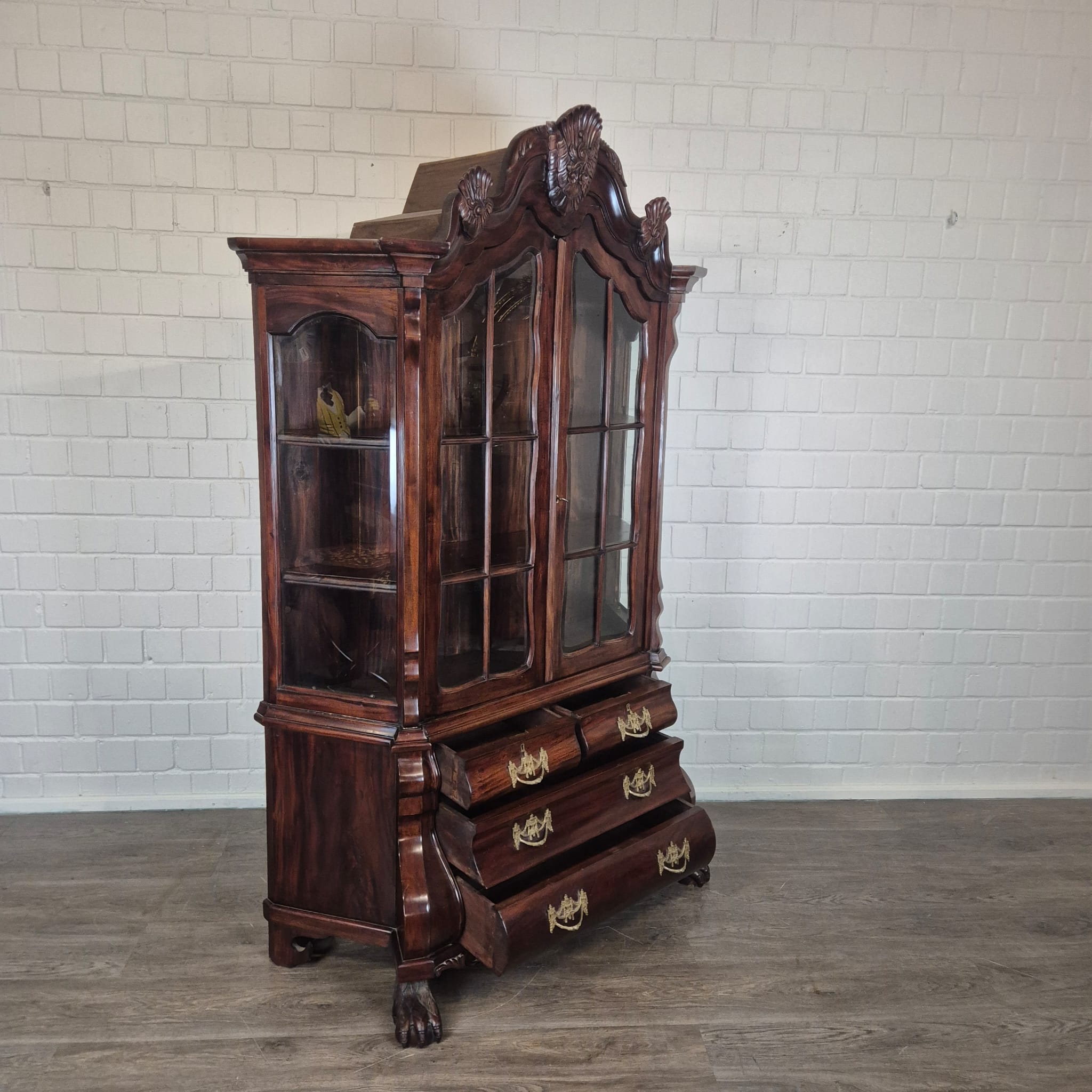 Vitrine Geschirrschrank Neubarock Mahagoni – Bild 13