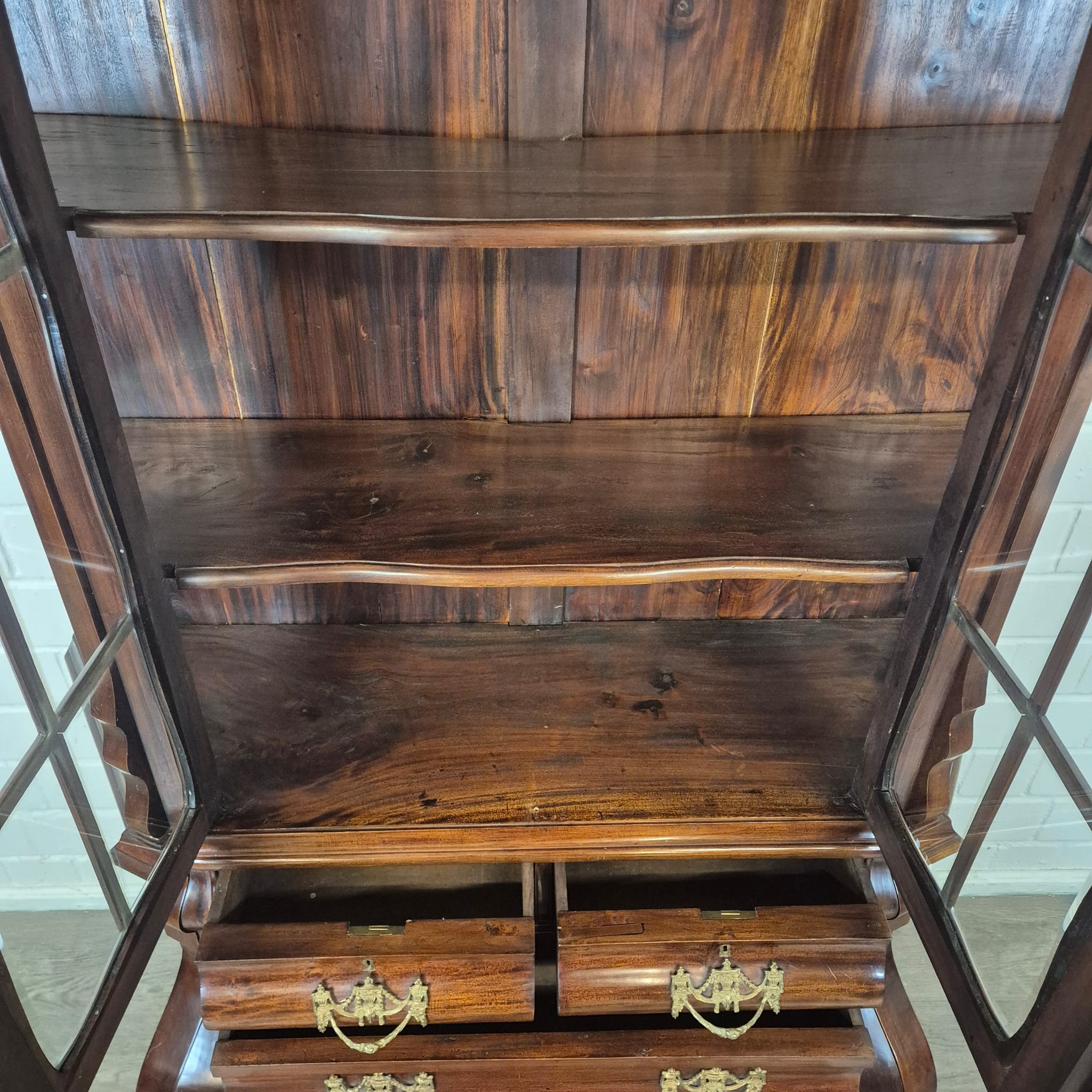 Vitrine Geschirrschrank Neubarock Mahagoni – Bild 16