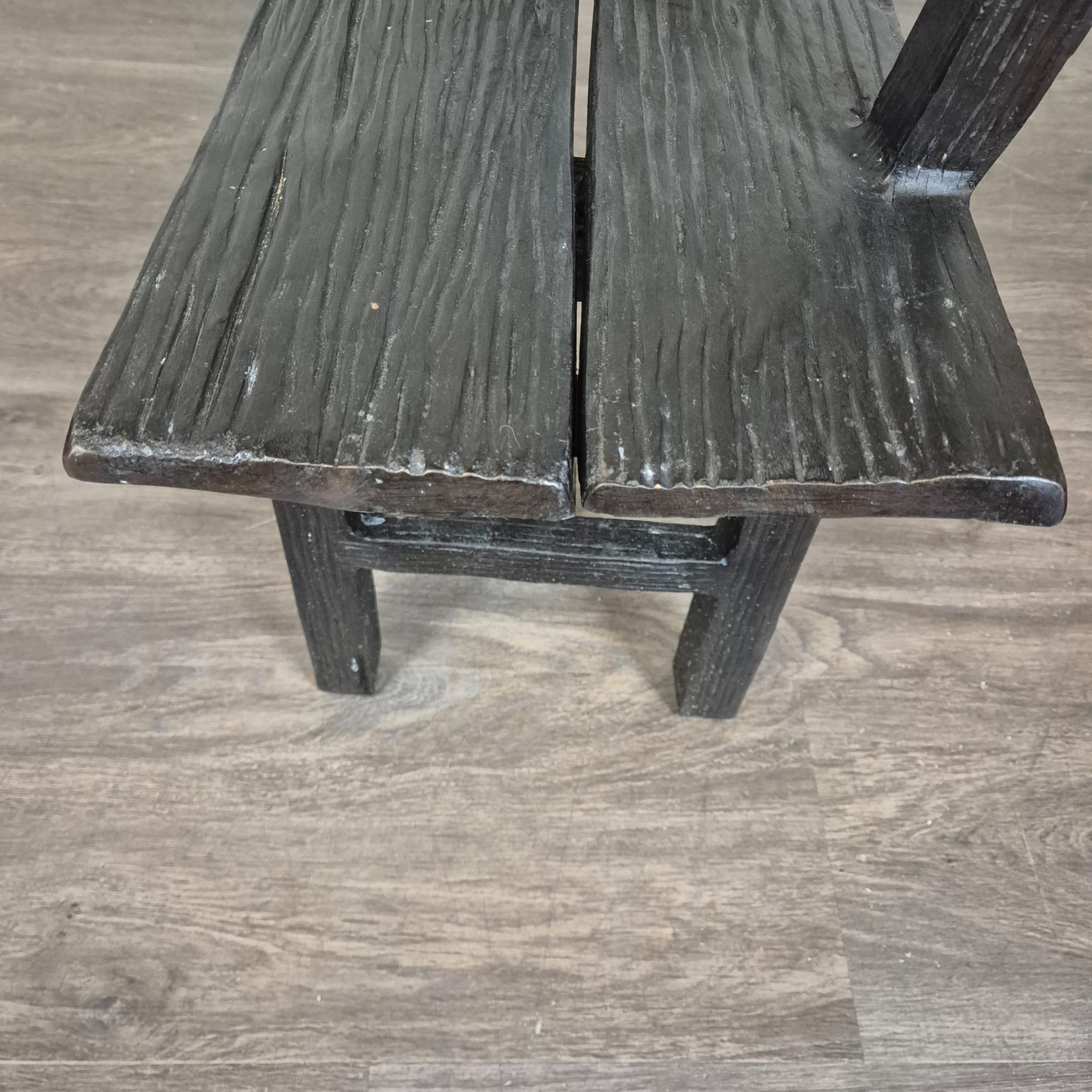 Skulptur Deko-Figur Mädchen auf Bank Bronze 1,10 m – Bild 12