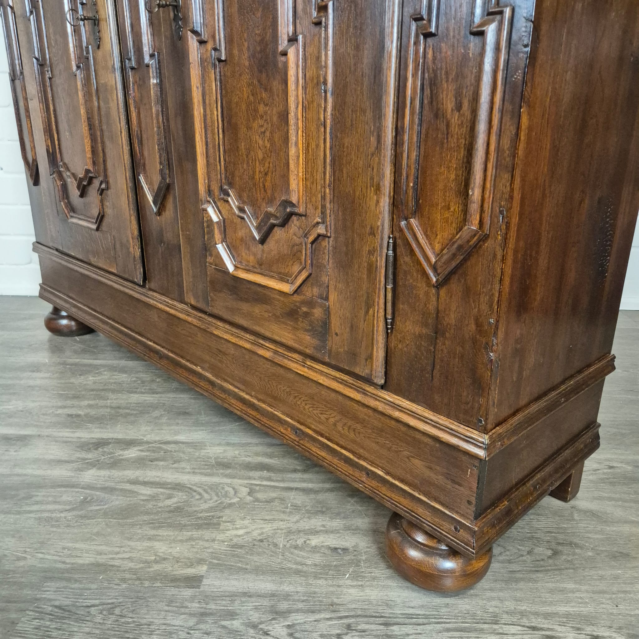 Schrank Kleiderschrank Barock 1770 Eiche – Bild 12