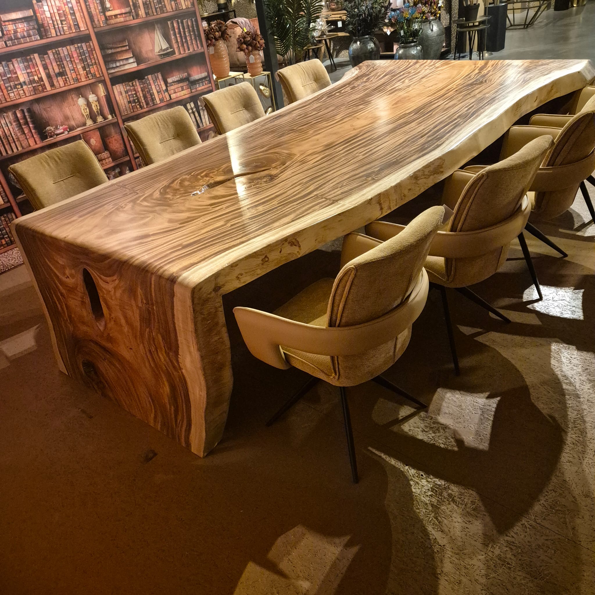 Esstisch Baumstamm-Tisch Akazie 3,30 m x 1,65 m – Bild 17