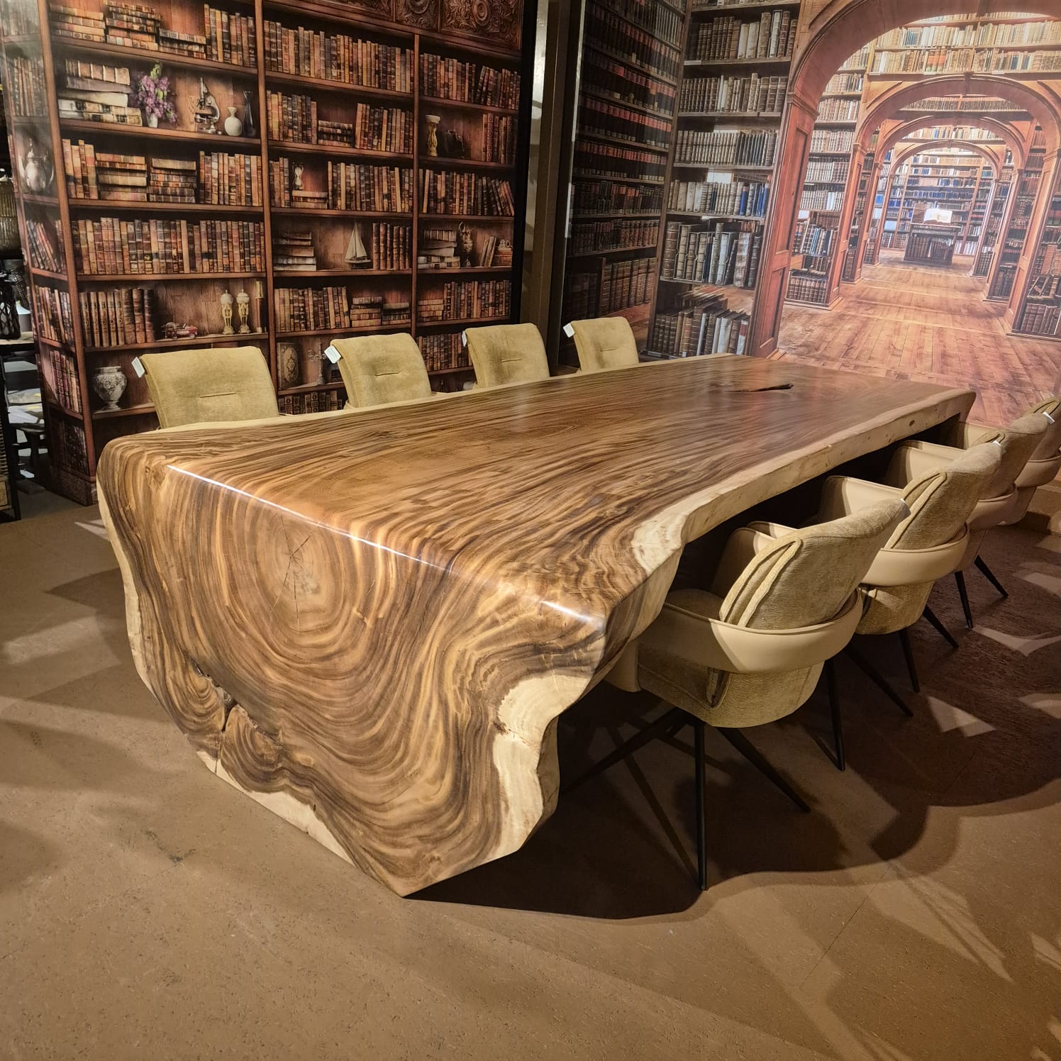 Esstisch Baumstamm-Tisch Akazie 3,30 m x 1,65 m – Bild 8