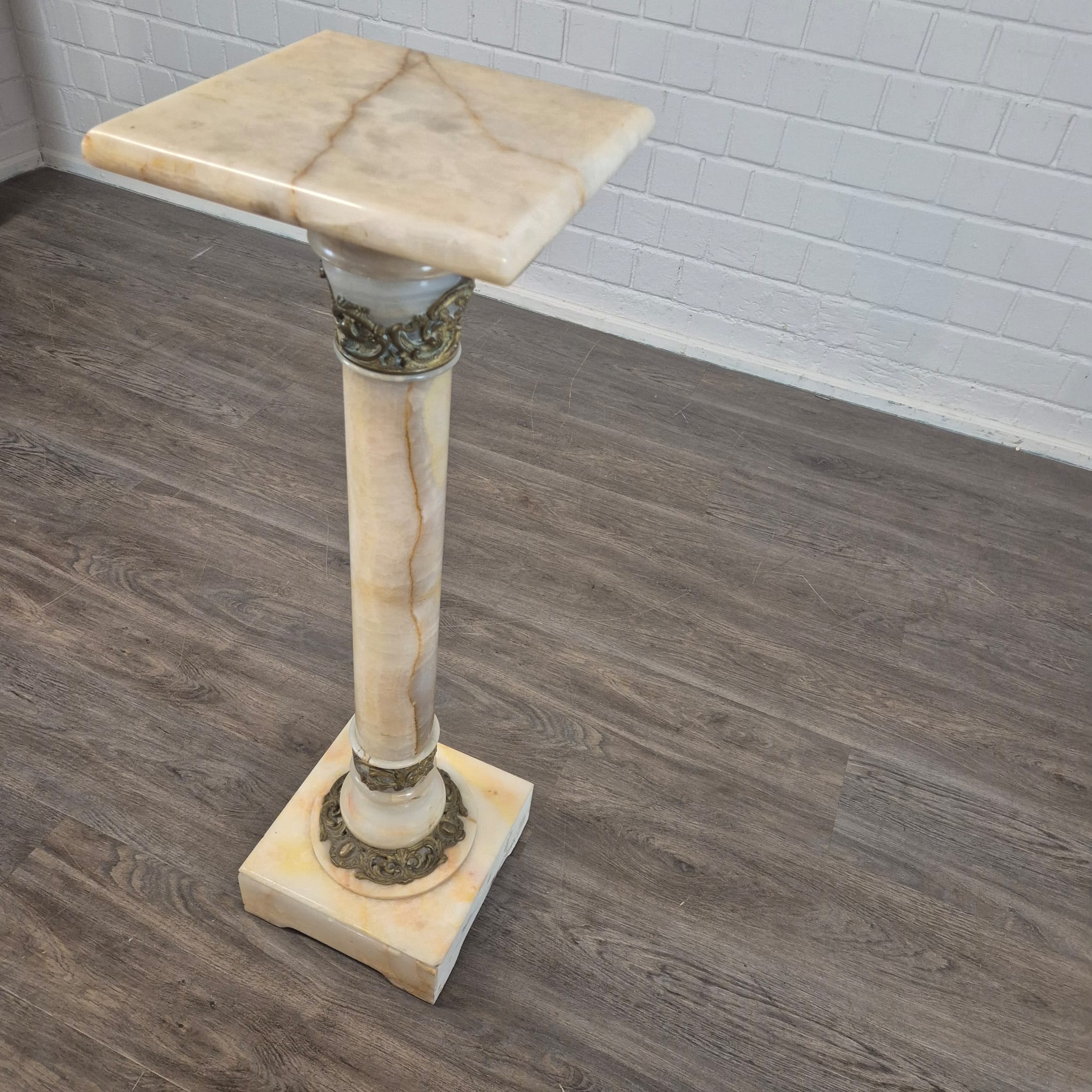 Säule Pfeiler Gründerzeit 1880 Marmor Bronze – Bild 5