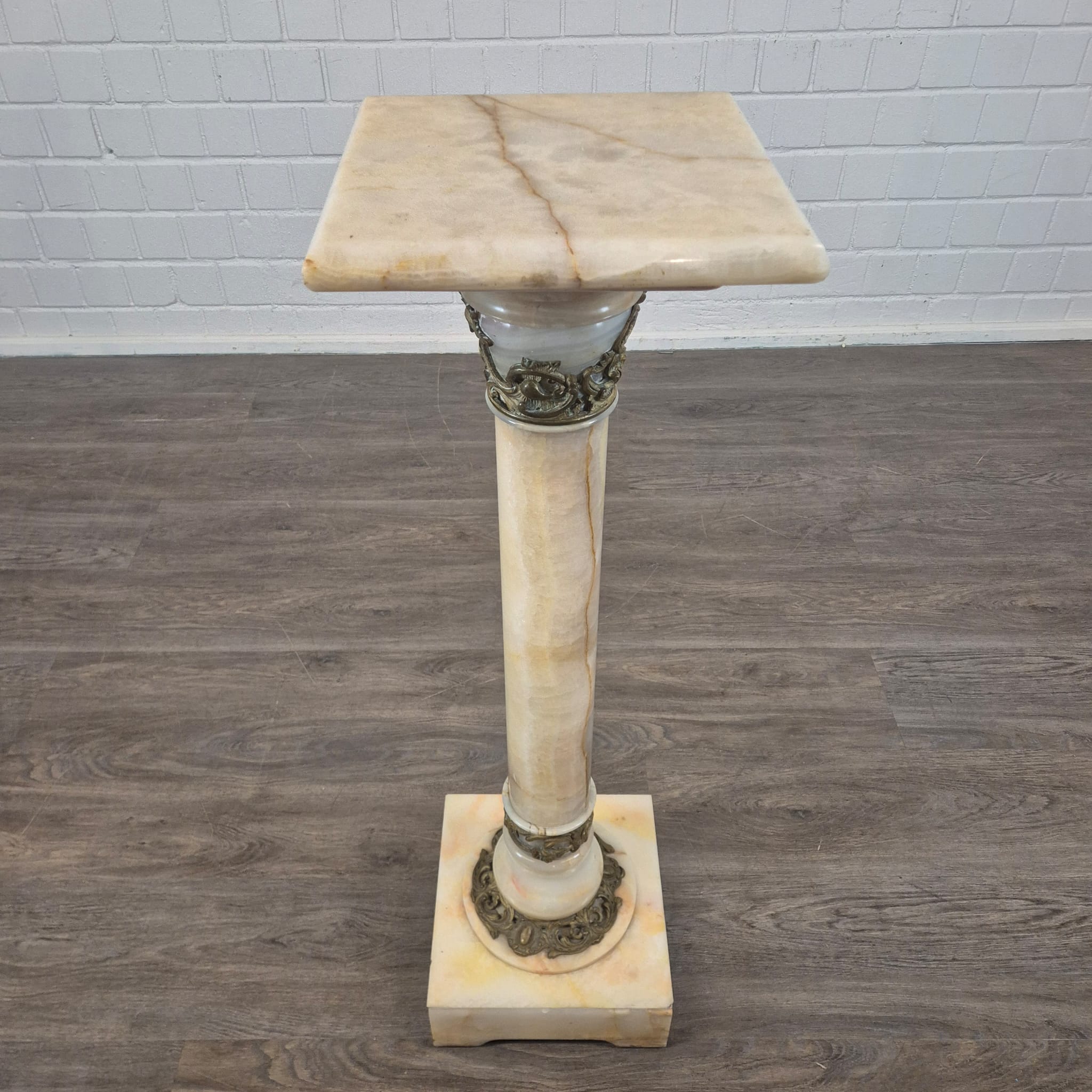 Säule Pfeiler Gründerzeit 1880 Marmor Bronze – Bild 3