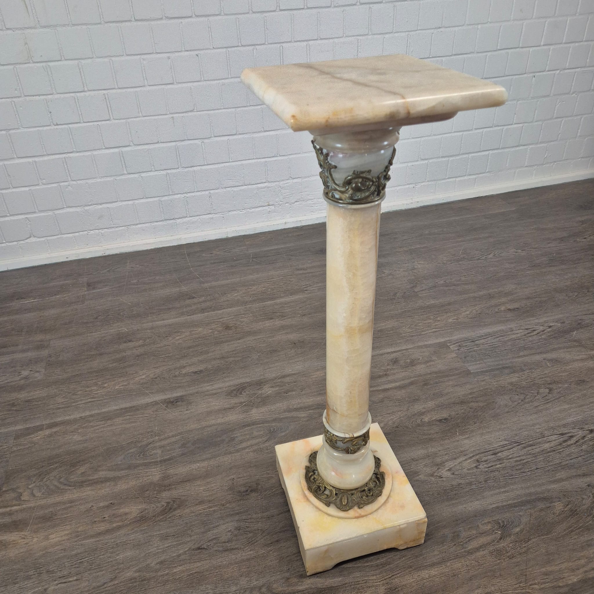 Säule Pfeiler Gründerzeit 1880 Marmor Bronze – Bild 4