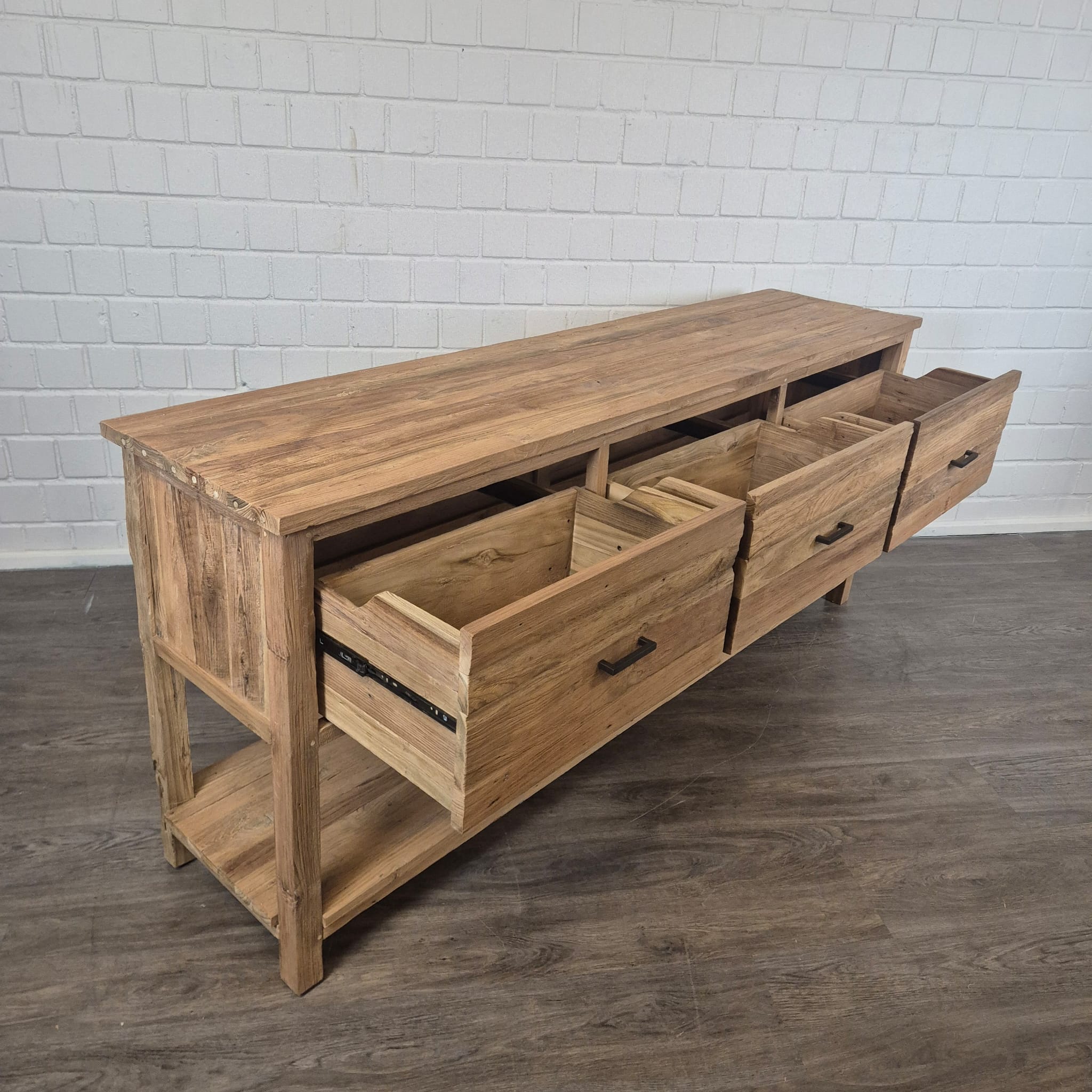 Wandtisch Sideboard Teakholz 2,00 m – Bild 9