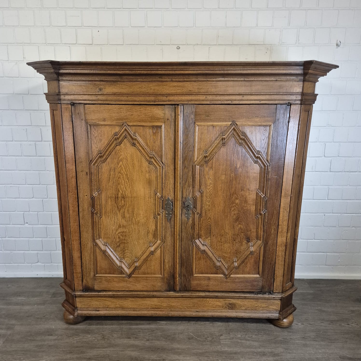 Schrank Kleiderschrank Barock 1770 Eiche – Bild 3