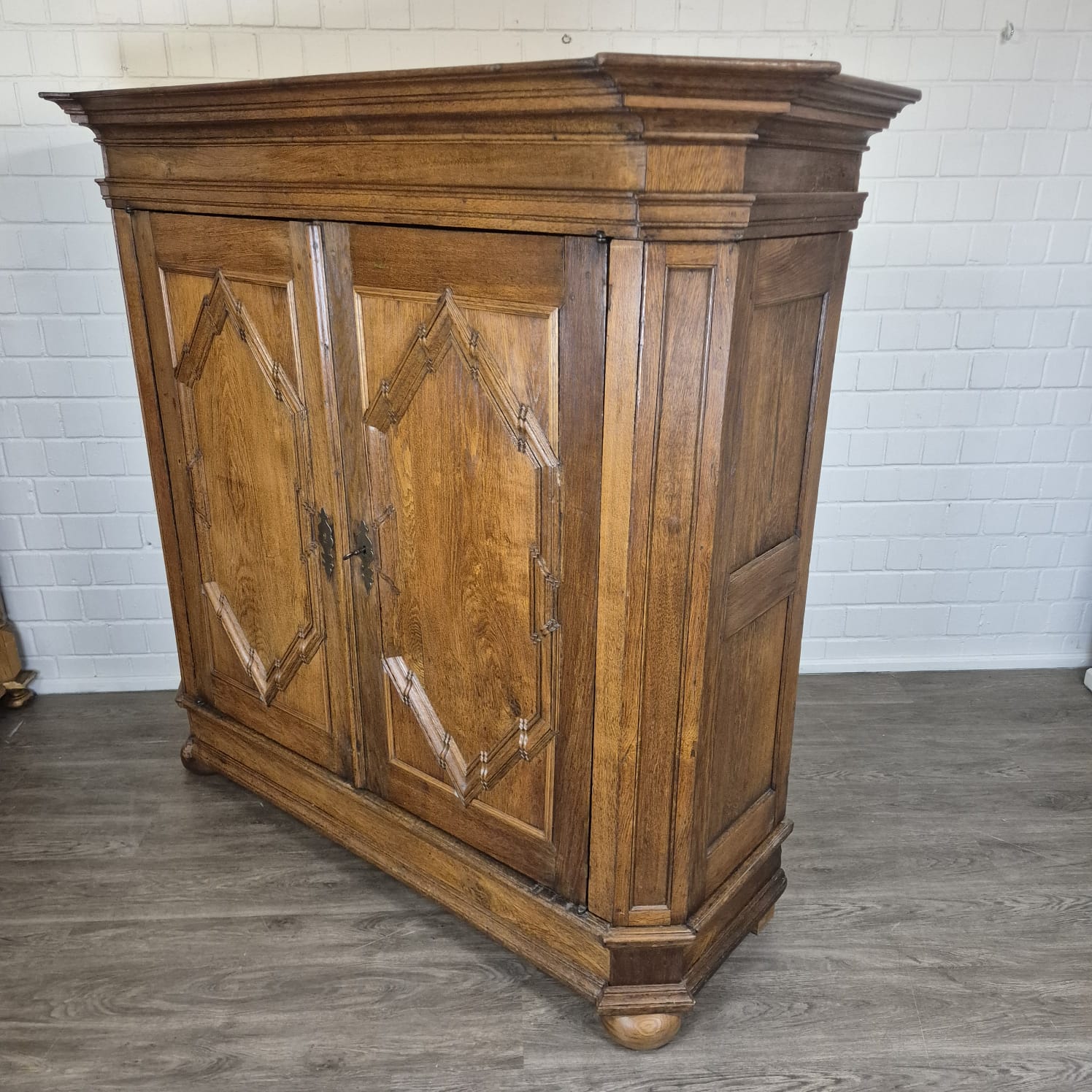 Schrank Kleiderschrank Barock 1770 Eiche – Bild 5