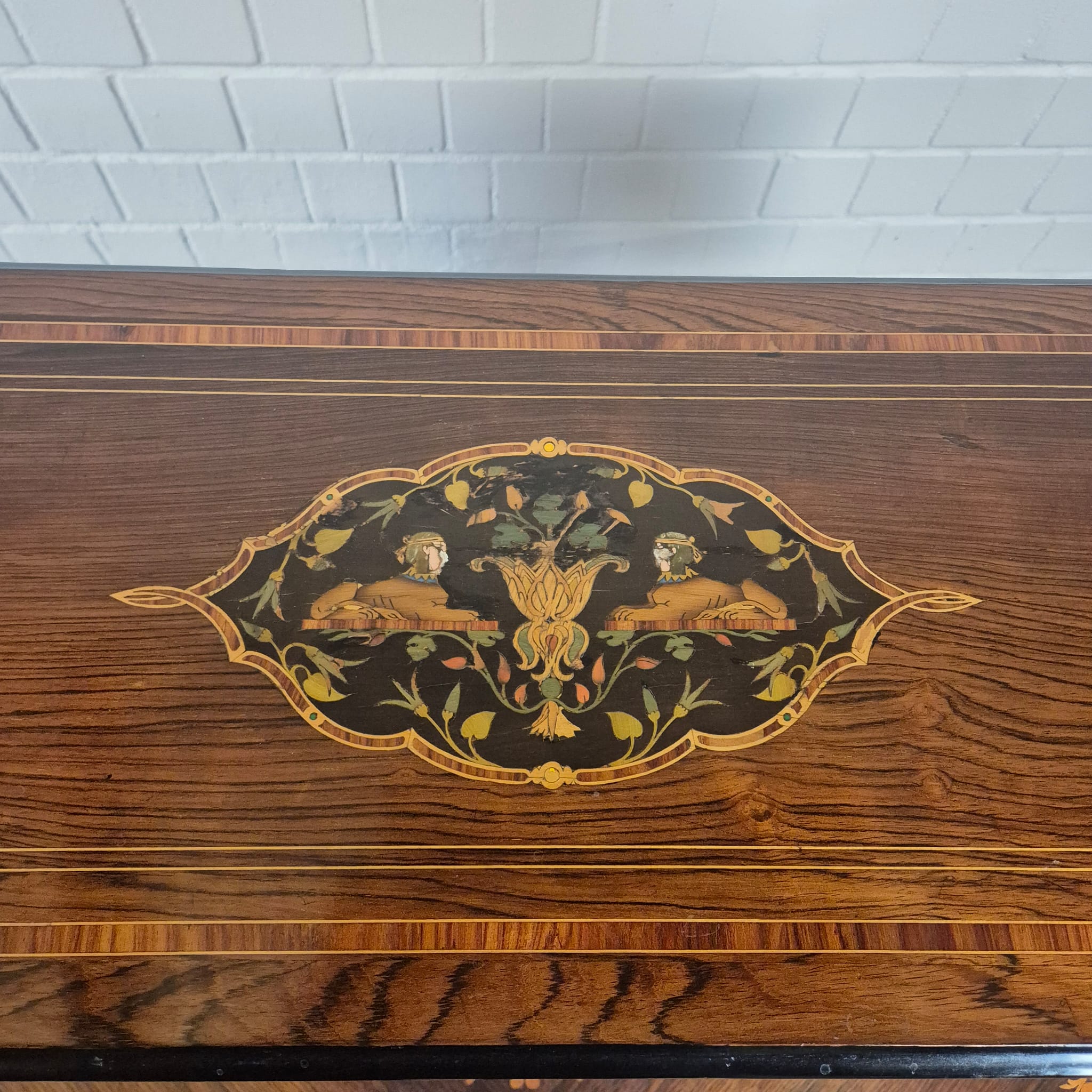 Spieldose Walzenspieluhr 1870 Wurzelholz – Bild 6