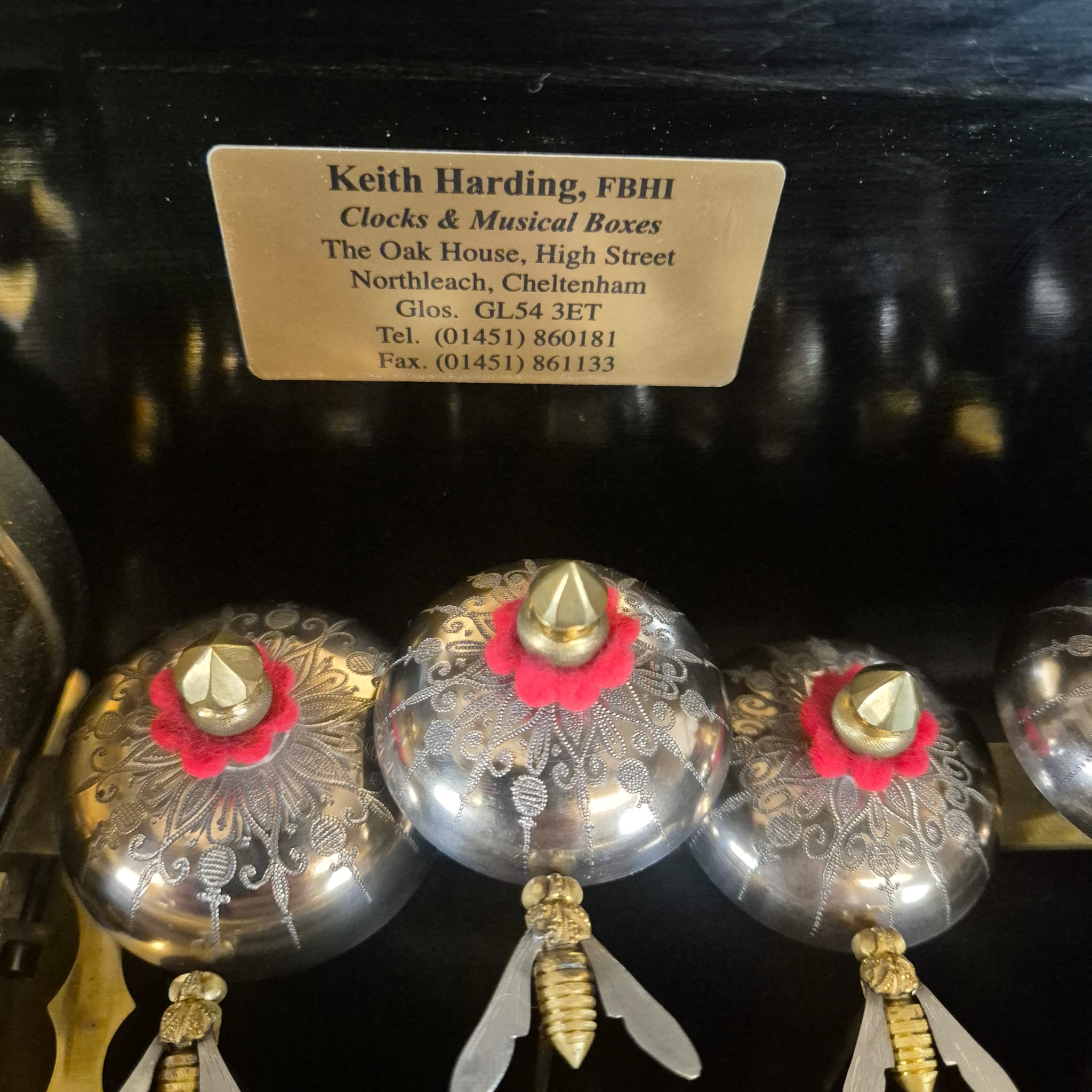 Spieldose Walzenspieluhr 1870 Wurzelholz – Bild 15