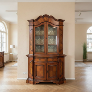 Vitrine Schrank Neubarock Nussbaum 1,35 m