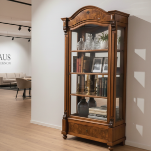 Geschirrschrank Vitrine Gründerzeit 1880 Nussbaum