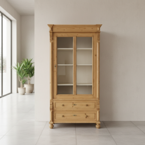 Vitrine Geschirrschrank Gründerzeit 1880 Kiefer