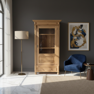 Vitrine Geschirrschrank Gründerzeit 1880 Kiefer