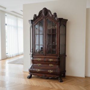 Vitrine Geschirrschrank Neubarock Mahagoni