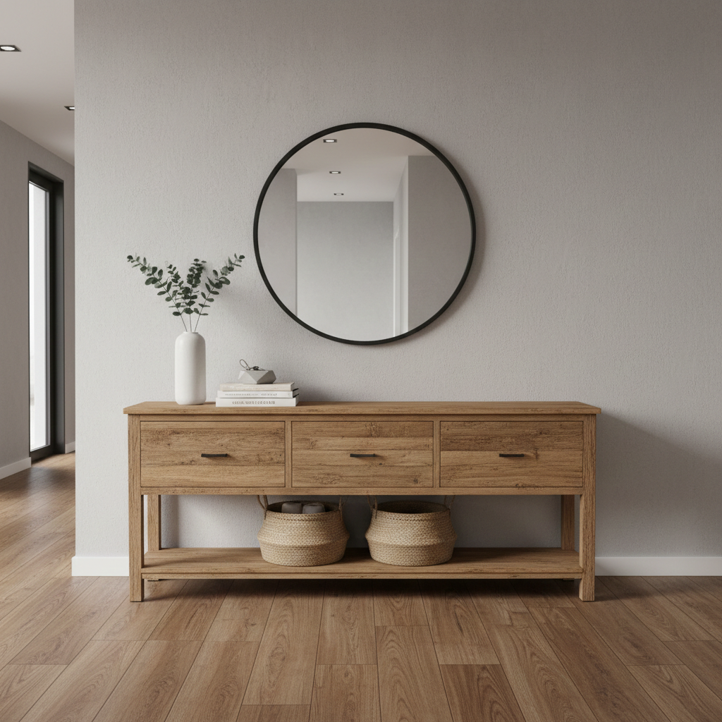 Wandtisch Sideboard Teakholz 2,00 m – Bild 2