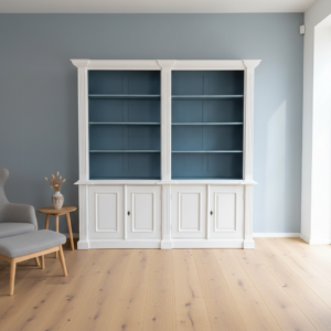 Schrank Bücherwand Teakholz 2,10 m