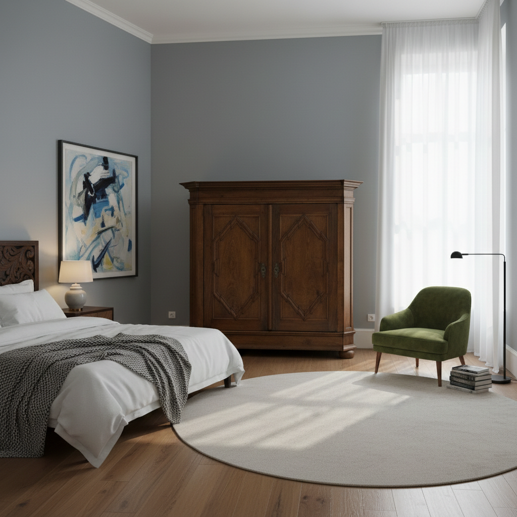 Schrank Kleiderschrank Barock 1770 Eiche – Bild 2