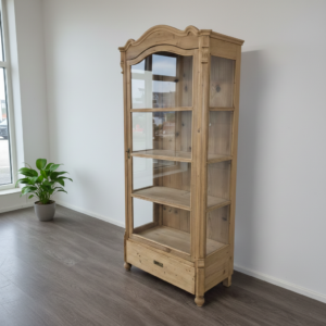 Vitrine Geschirrschrank Biedermeier 1860 Kiefer