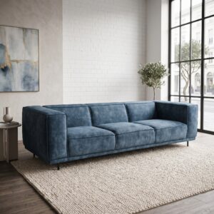 Sofa Couch Blau 2,74 m Velours