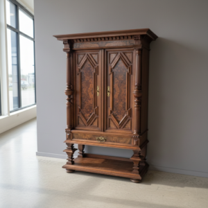 Prunkschrank Säulenschrank Gründerzeit 1880 Nussbaum