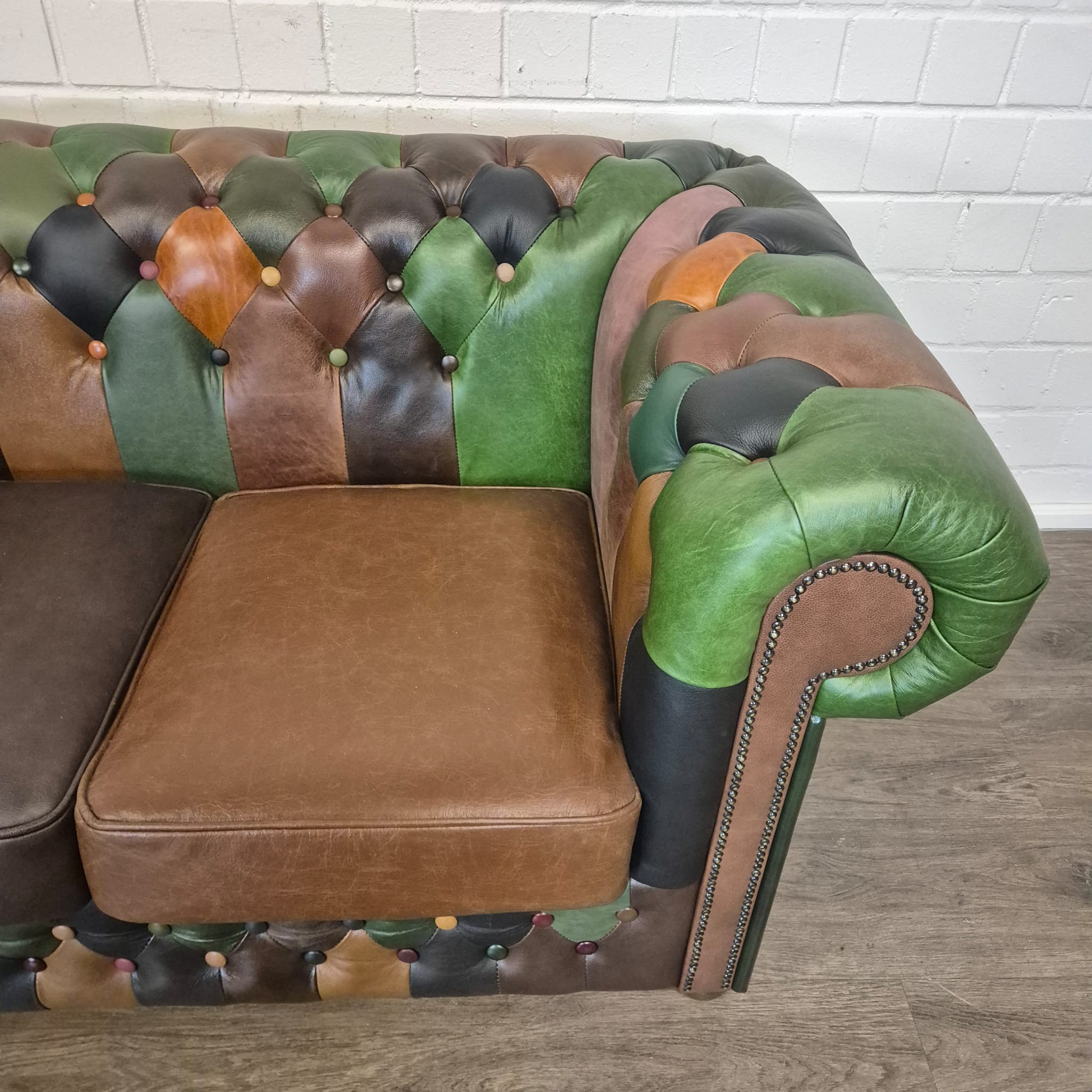 Chesterfield Sofa Couch Leder Modell Jungle 2,25 m – Bild 8