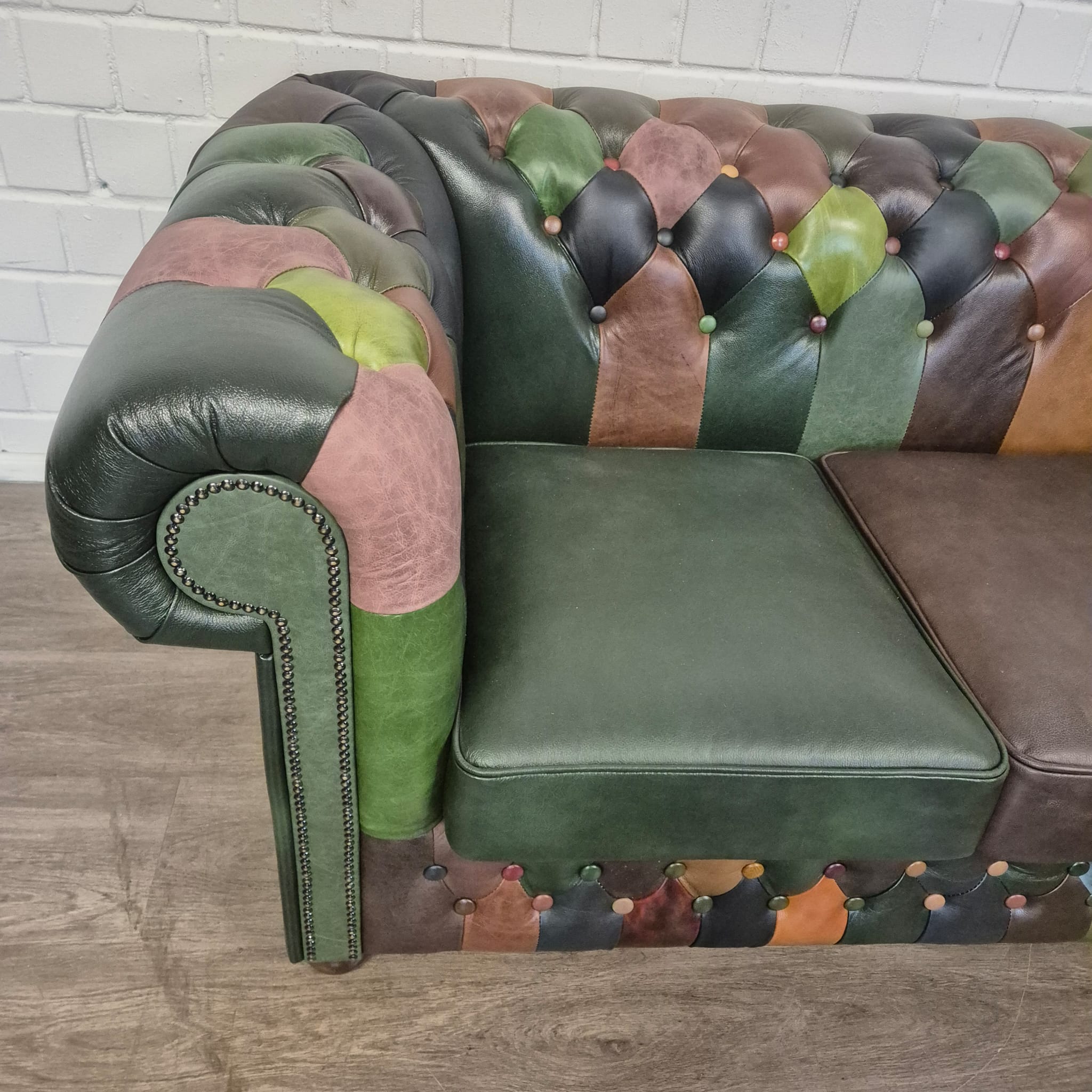 Chesterfield Sofa Couch Leder Modell Jungle 2,25 m – Bild 7
