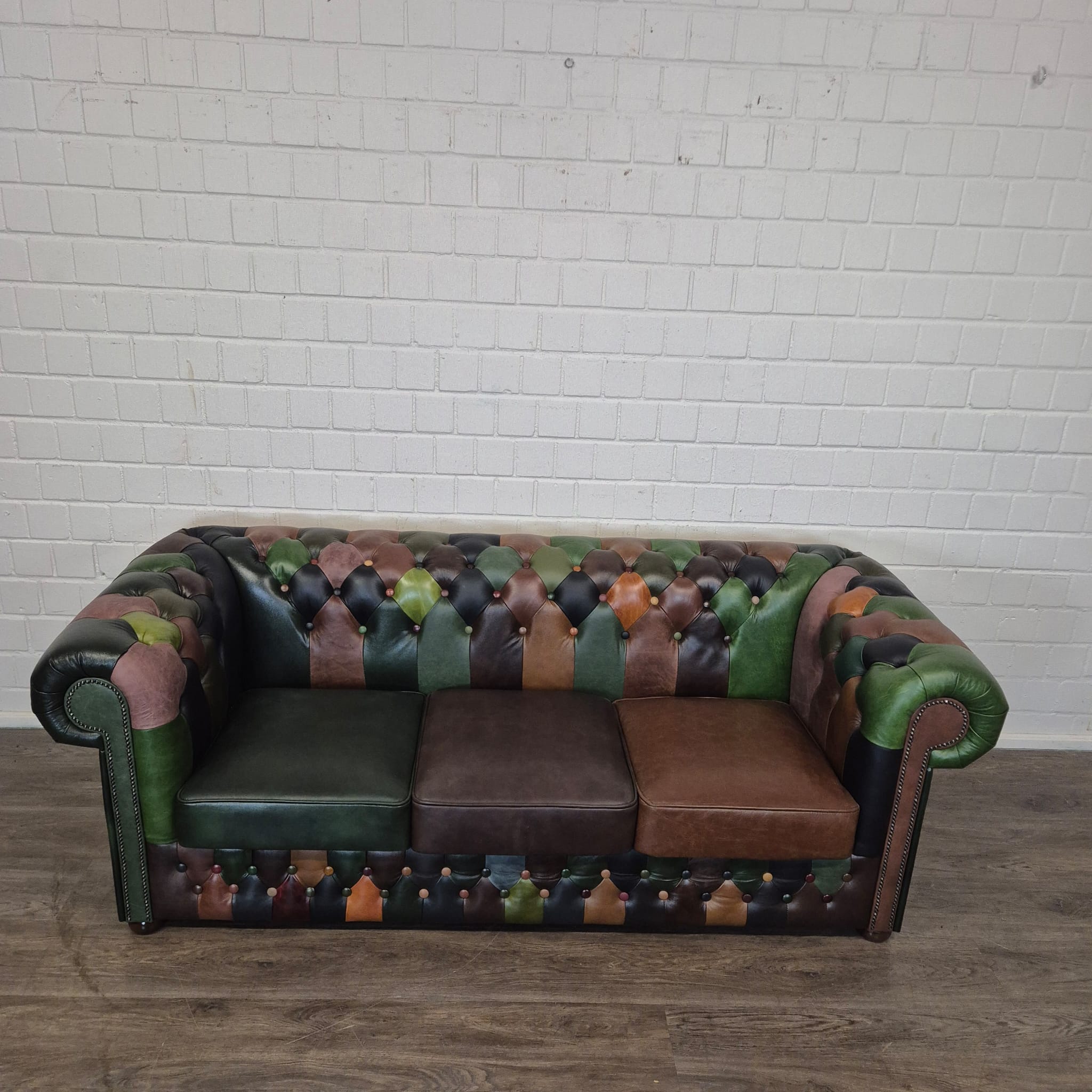 Chesterfield Sofa Couch Leder Modell Jungle 2,25 m – Bild 3