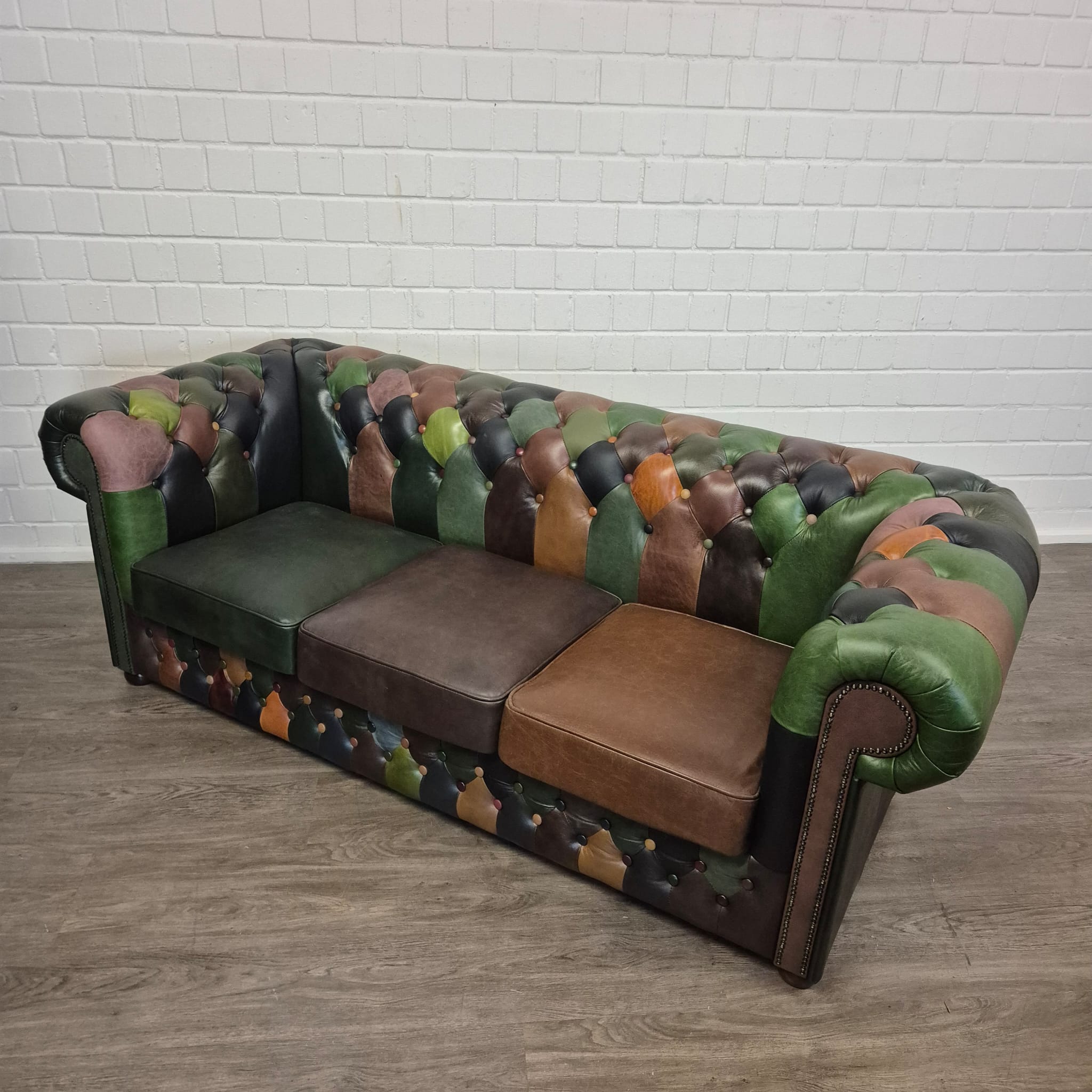 Chesterfield Sofa Couch Leder Modell Jungle 2,25 m – Bild 5