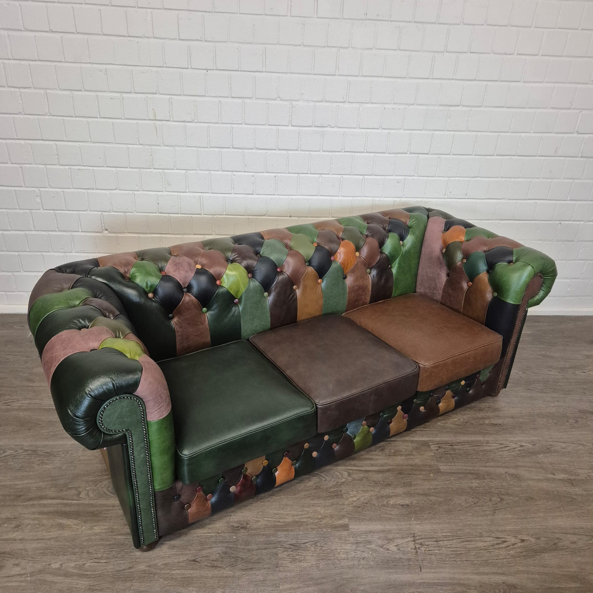 Chesterfield Sofa Couch Leder Modell Jungle 2,25 m – Bild 4