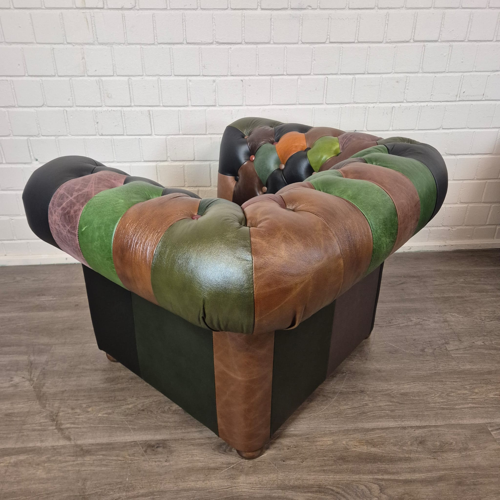 Chesterfield Sessel Leder Modell Jungle – Bild 7