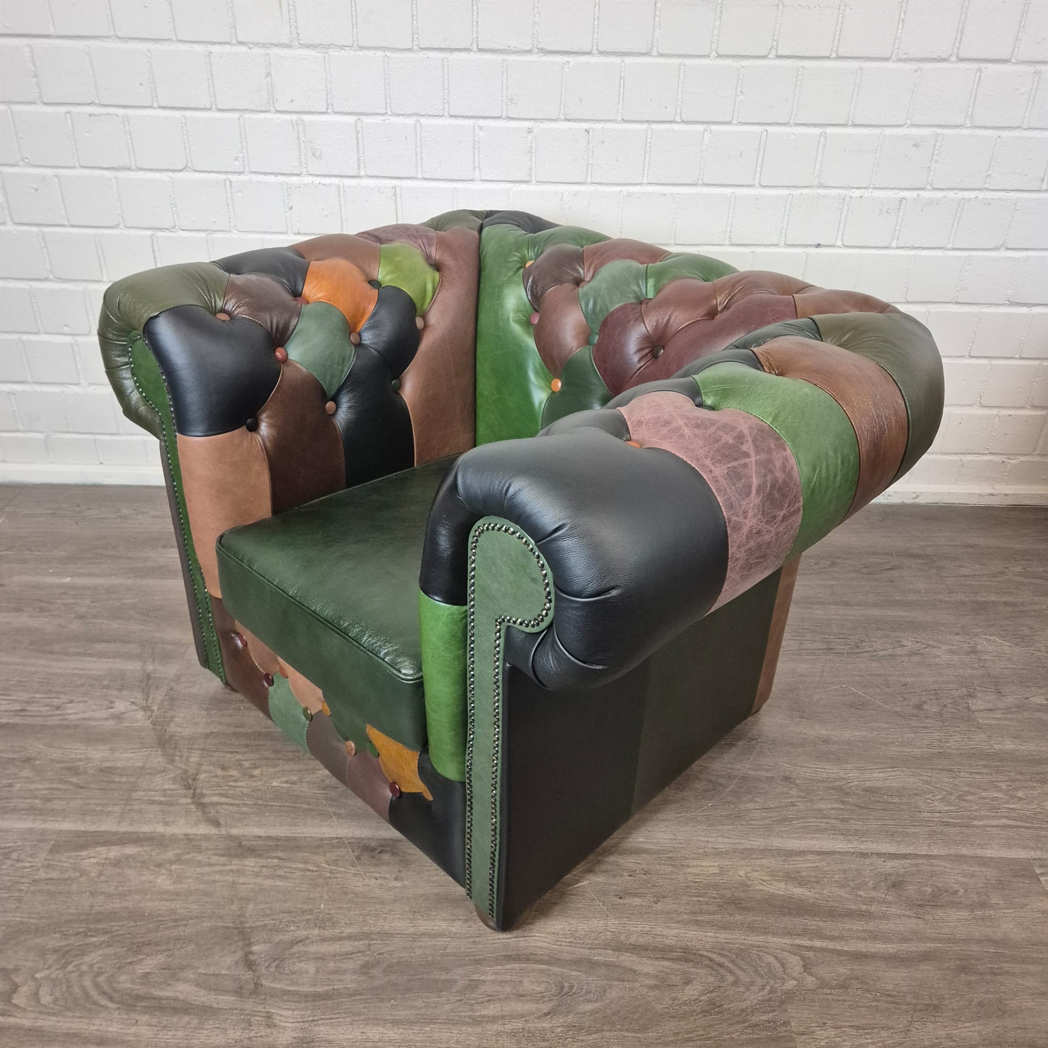 Chesterfield Sessel Leder Modell Jungle – Bild 6