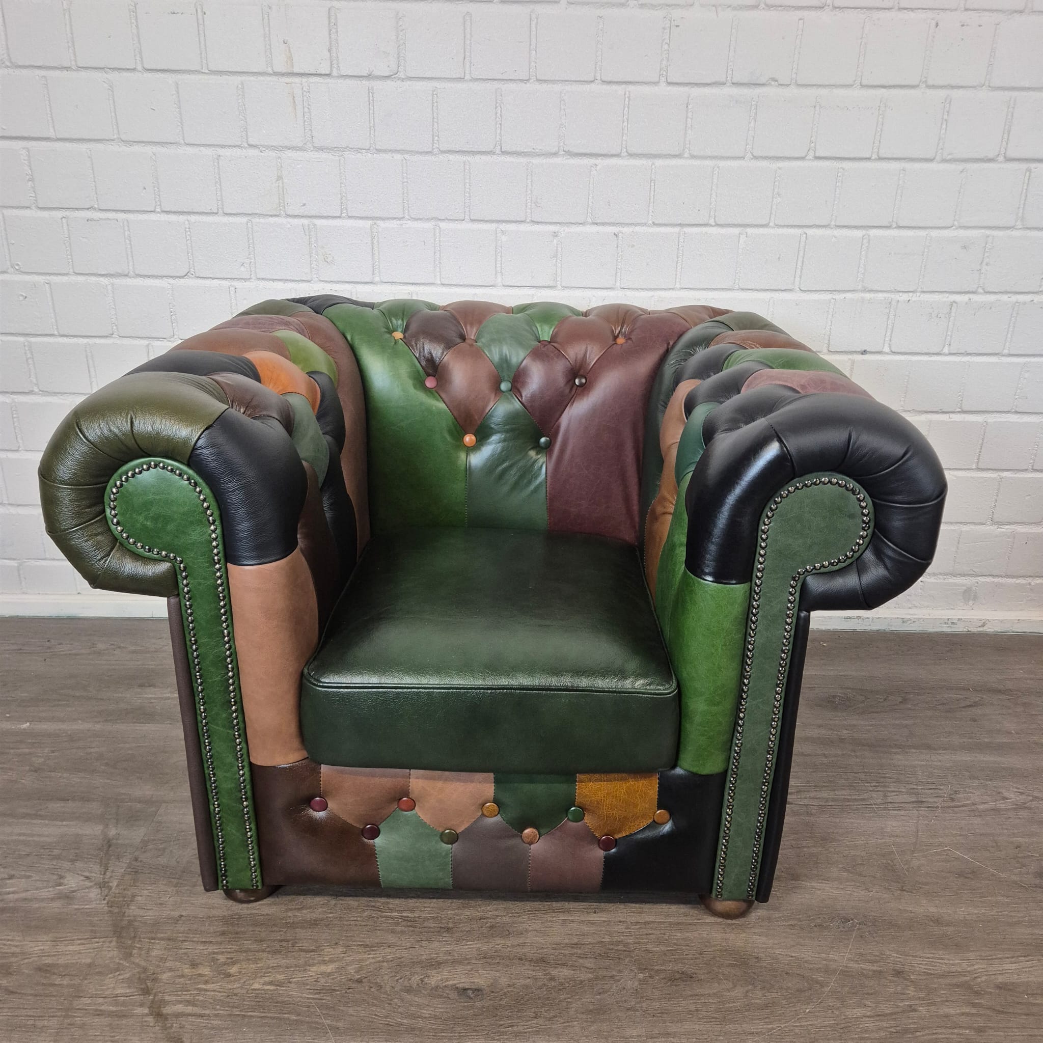 Chesterfield Sessel Leder Modell Jungle – Bild 3