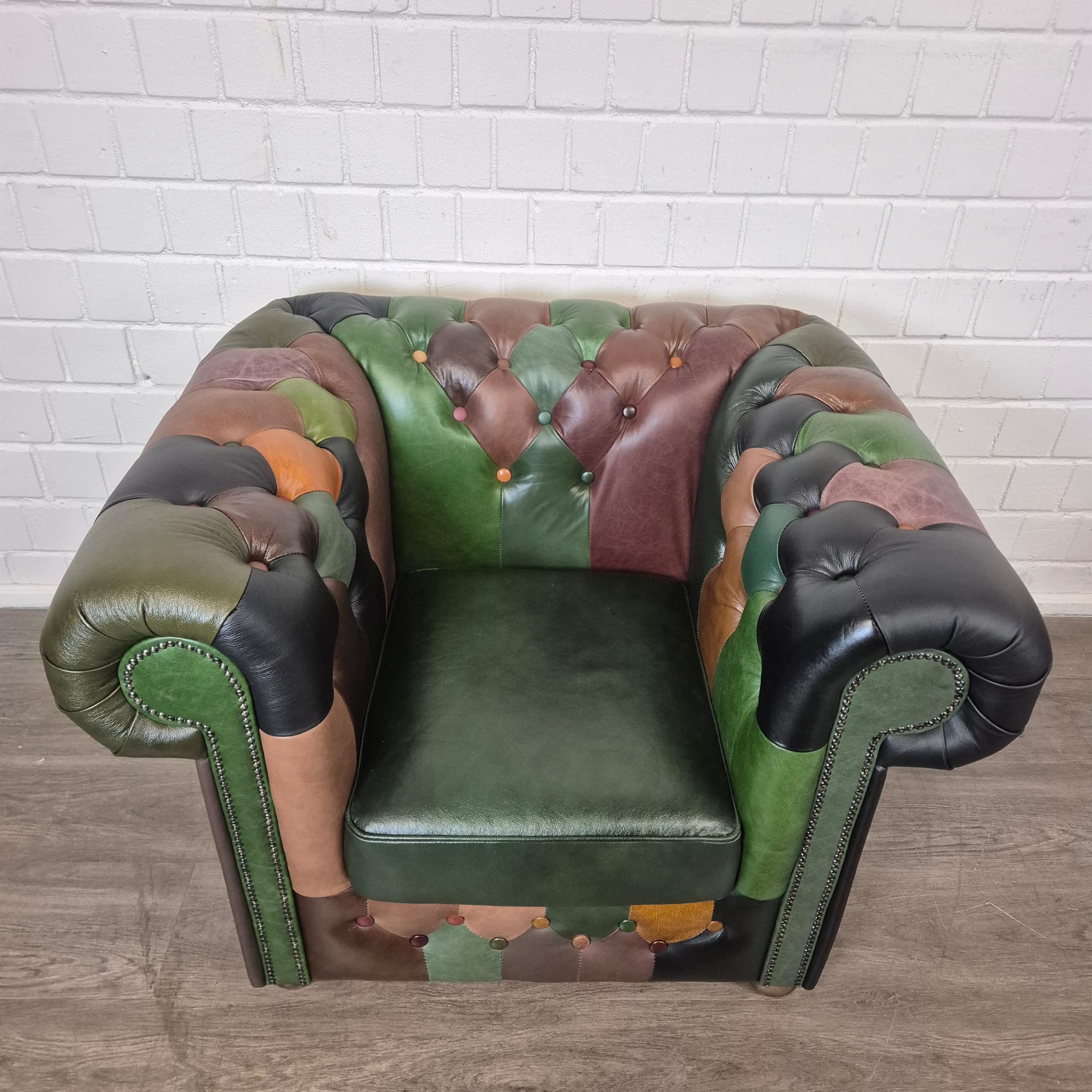 Chesterfield Sessel Leder Modell Jungle – Bild 4