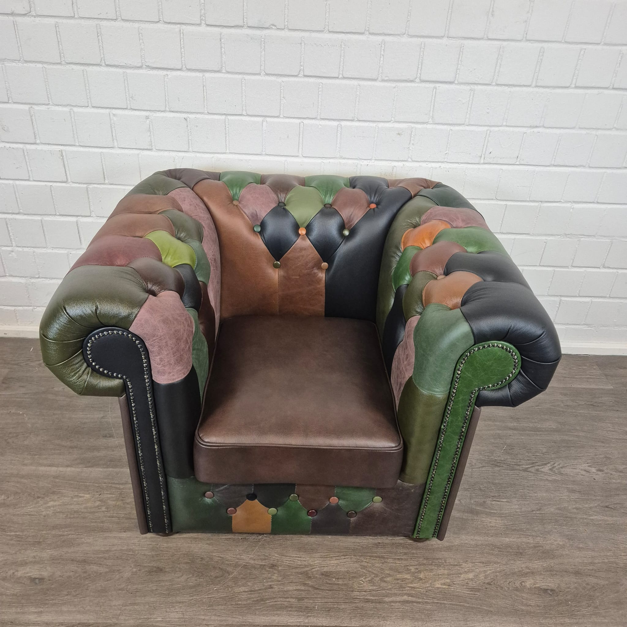 Chesterfield Sessel Leder Modell Jungle – Bild 4
