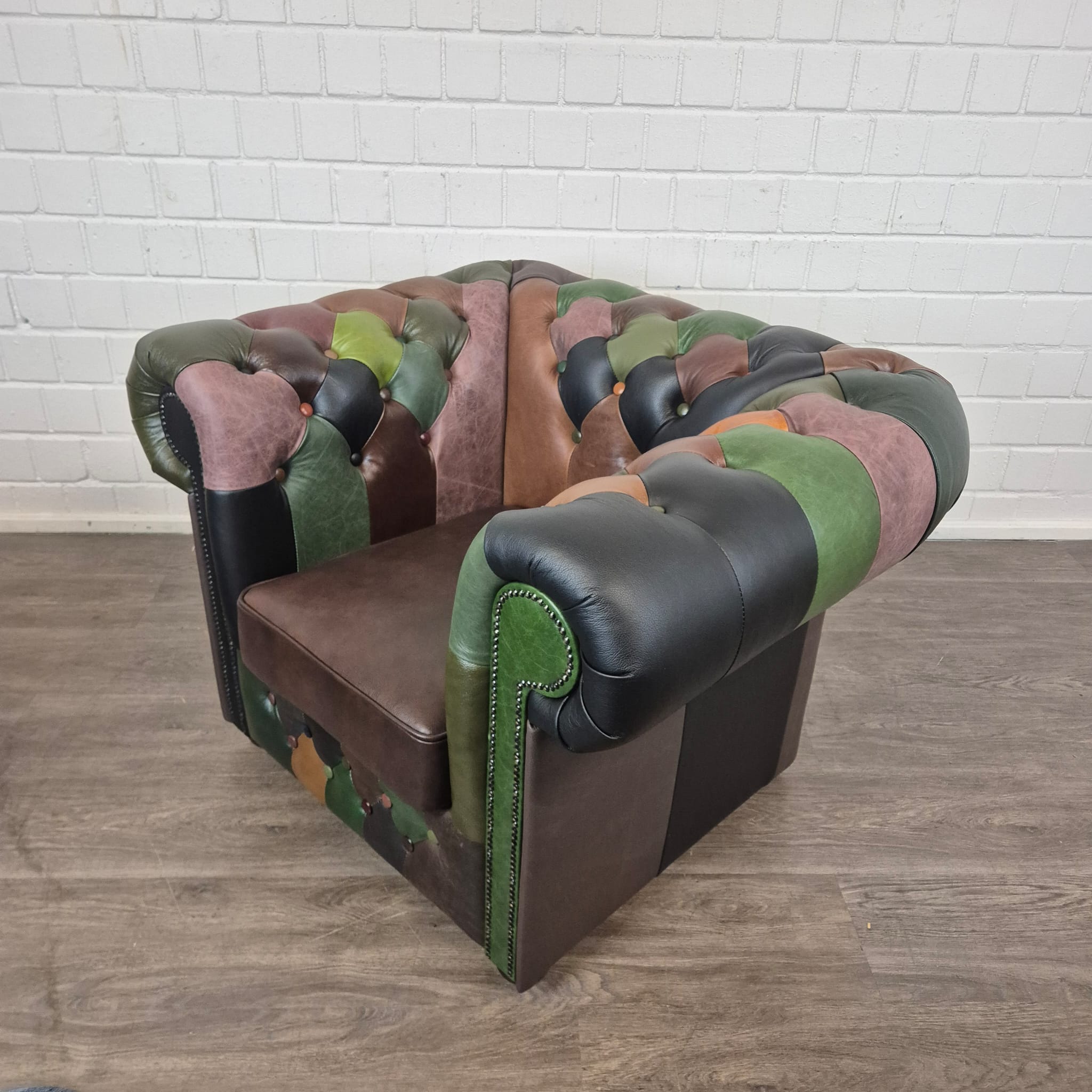 Chesterfield Sessel Leder Modell Jungle – Bild 6