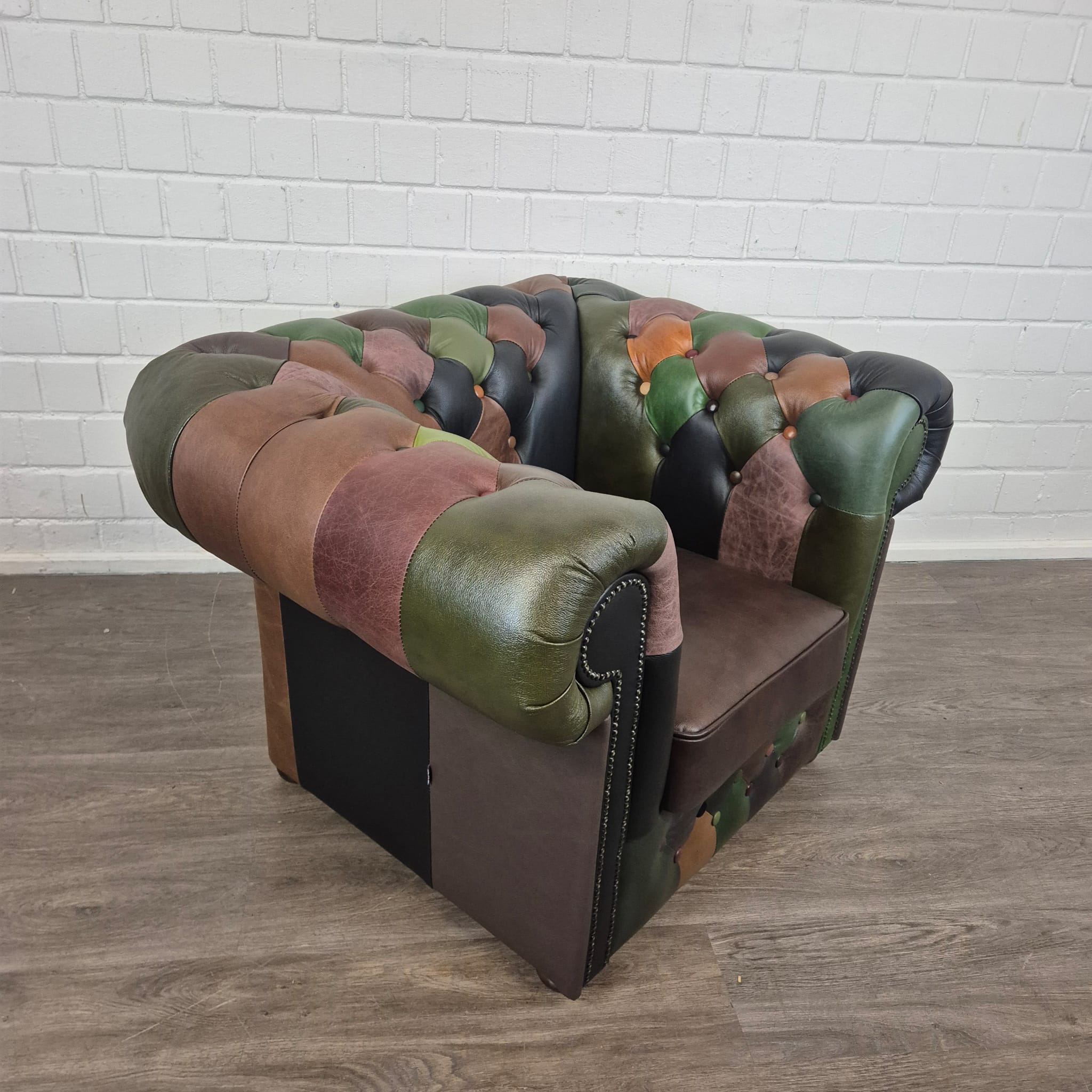 Chesterfield Sessel Leder Modell Jungle – Bild 5