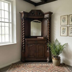 Eckschrank Schrank Neo-Renaissance 1920 Eiche