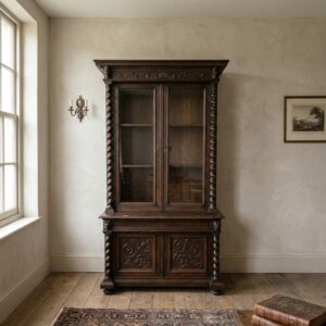 Vitrine Geschirrschrank Buffetschrank Gründerzeit 1880 Eiche
