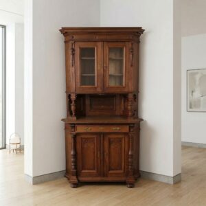 Eckschrank Eckbuffet Gründerzeit 1880 Nussbaum