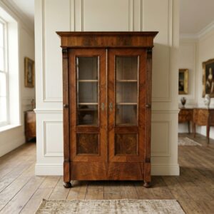 Geschirrschrank Vitrine Gründerzeit 1880 Nussbaum