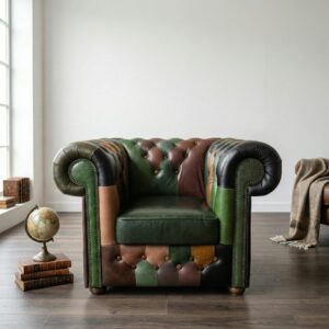 Chesterfield Sessel Leder Modell Jungle