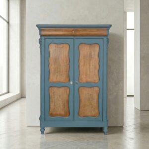 Wäscheschrank Kleiderschrank Biedermeier 1860 Eiche