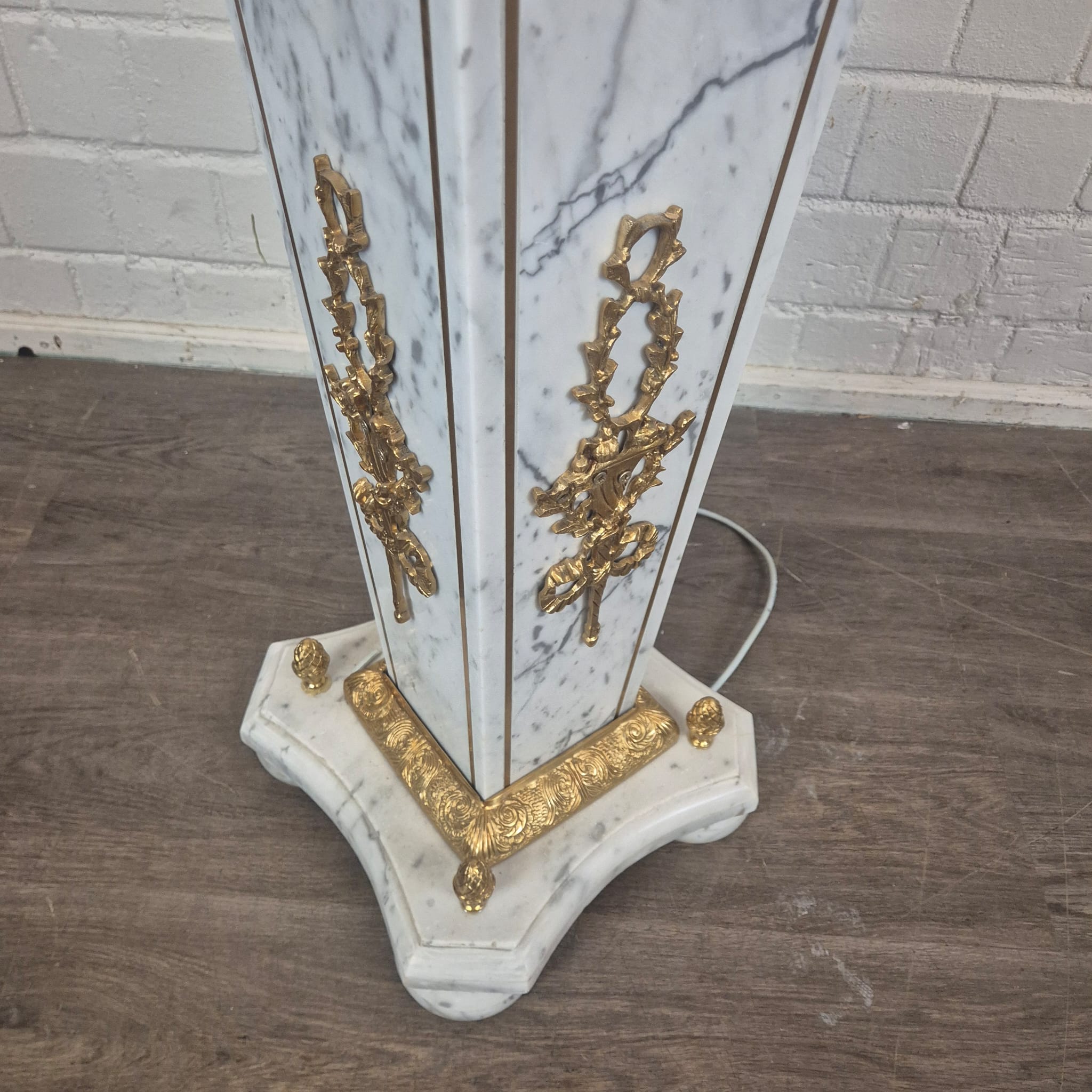 Set Stehlampen Laternen Messing Marmor 2,10 m – Bild 26